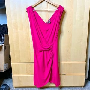 Tommy Bahama Fuchsia Dress Tambour Faux-Wrap Dress